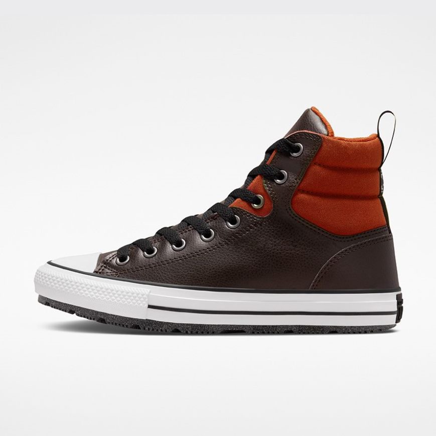 Botas de Invierno Converse Chuck Taylor All Star Berkshire Water Resistant Altas Mujer Marrones Naranjas Negras | PE 4PEW82